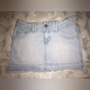 Girls Mossimo Supply Light Wash Jean Skirt Adjustable Waist XS